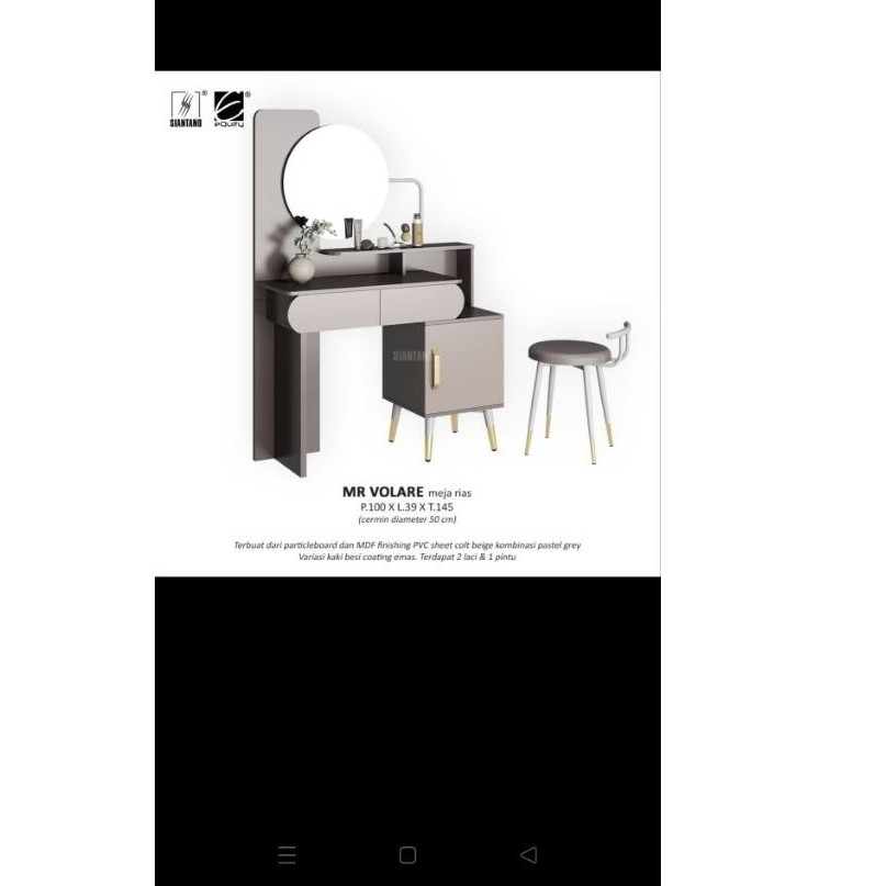 meja rias siantano premium