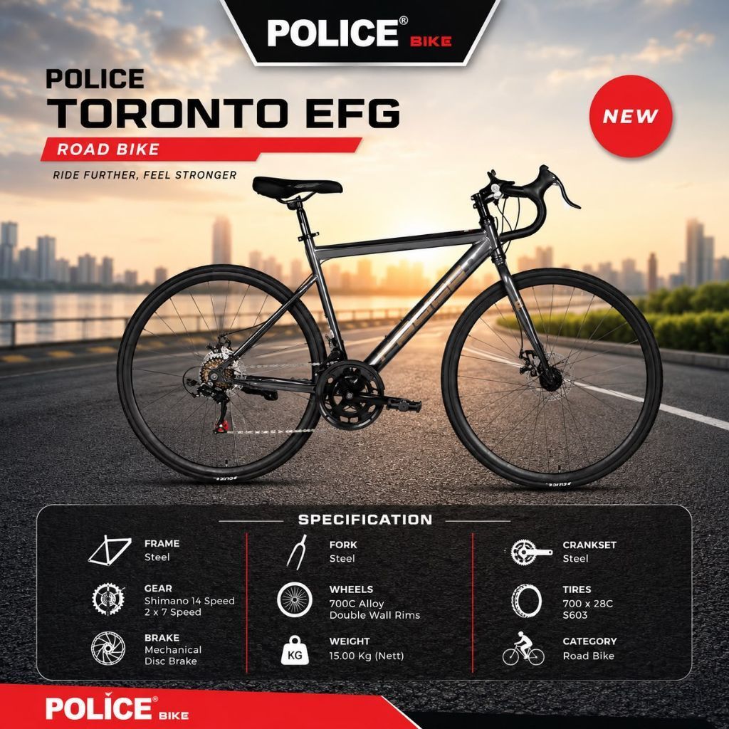 Sepeda Roadbike Element Police Toronto EFG 700c