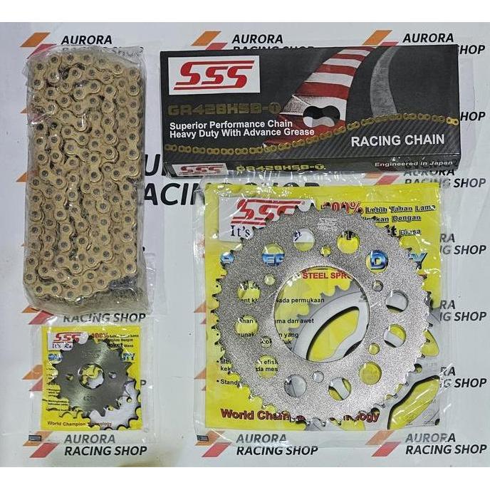Gear Set SSS 428 New Vixion & Rantai SSS 428 HSBT