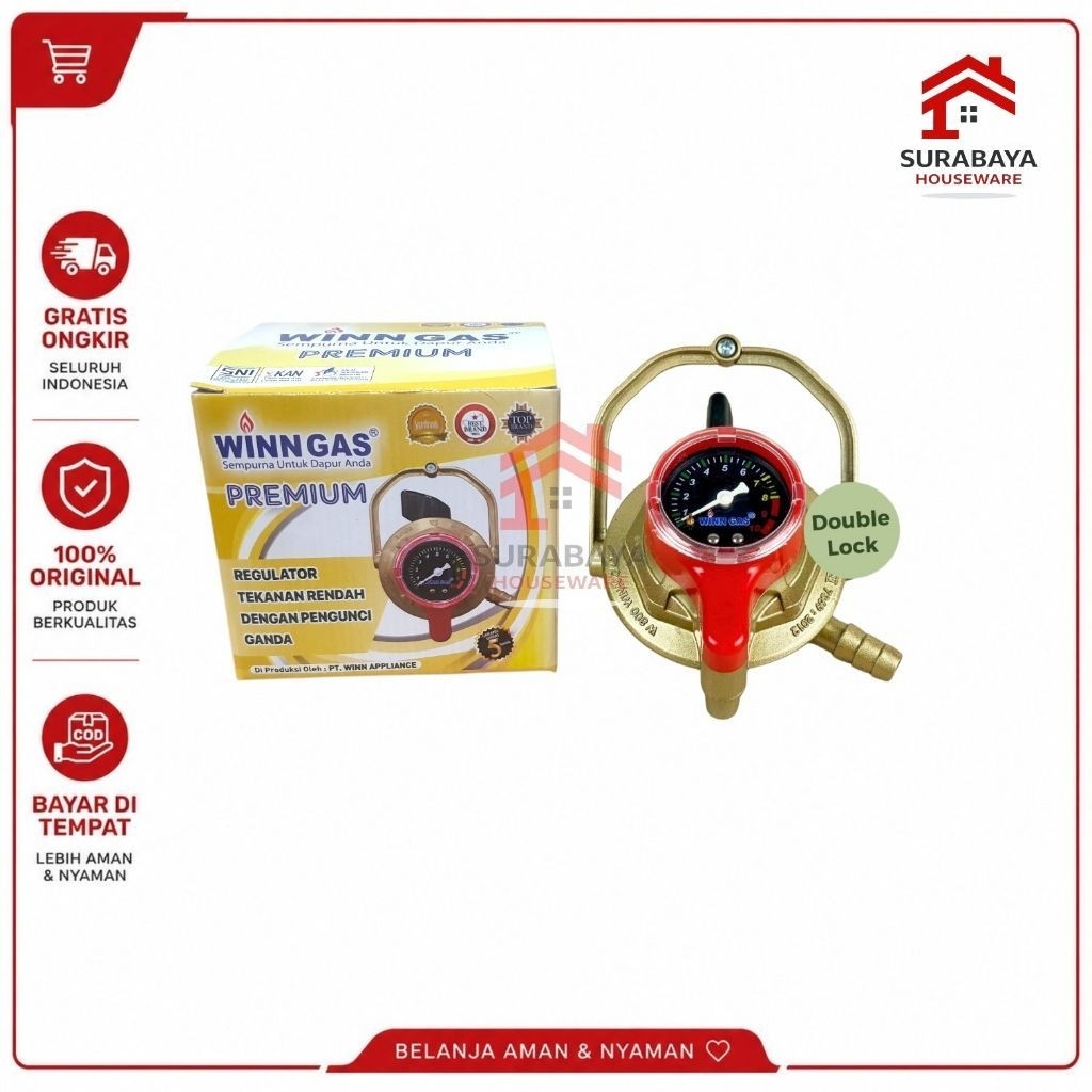 WINN GAS W800 GOLD REGULATOR METER W 800 M WINN GAS GOLD PREMIUM / NUSANTARA