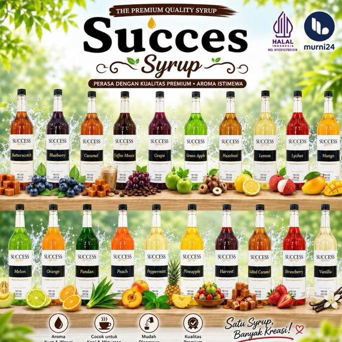 (Khusus Jawa) Sirup Succes Plastik 780 ML Sirup es teh kopi