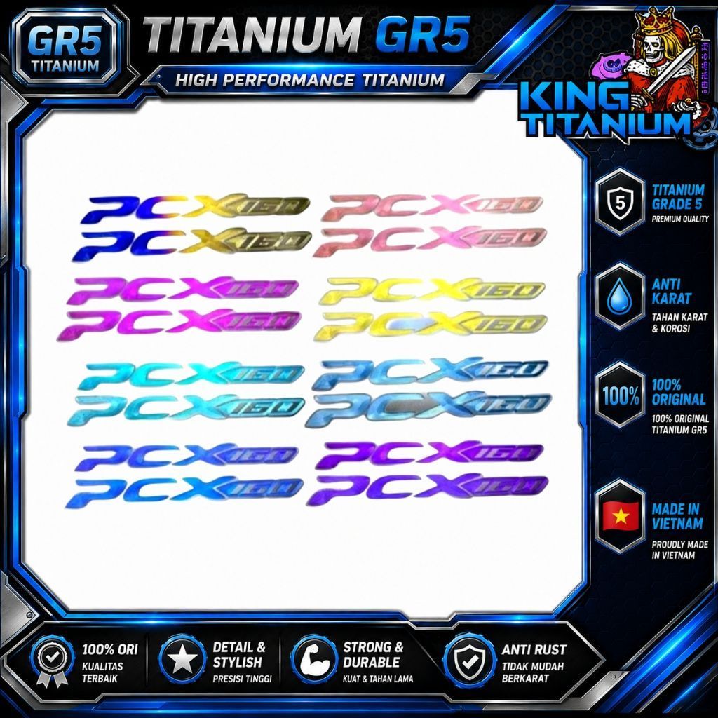 EMBLEM TITANIUM PCX160 SEPASANG