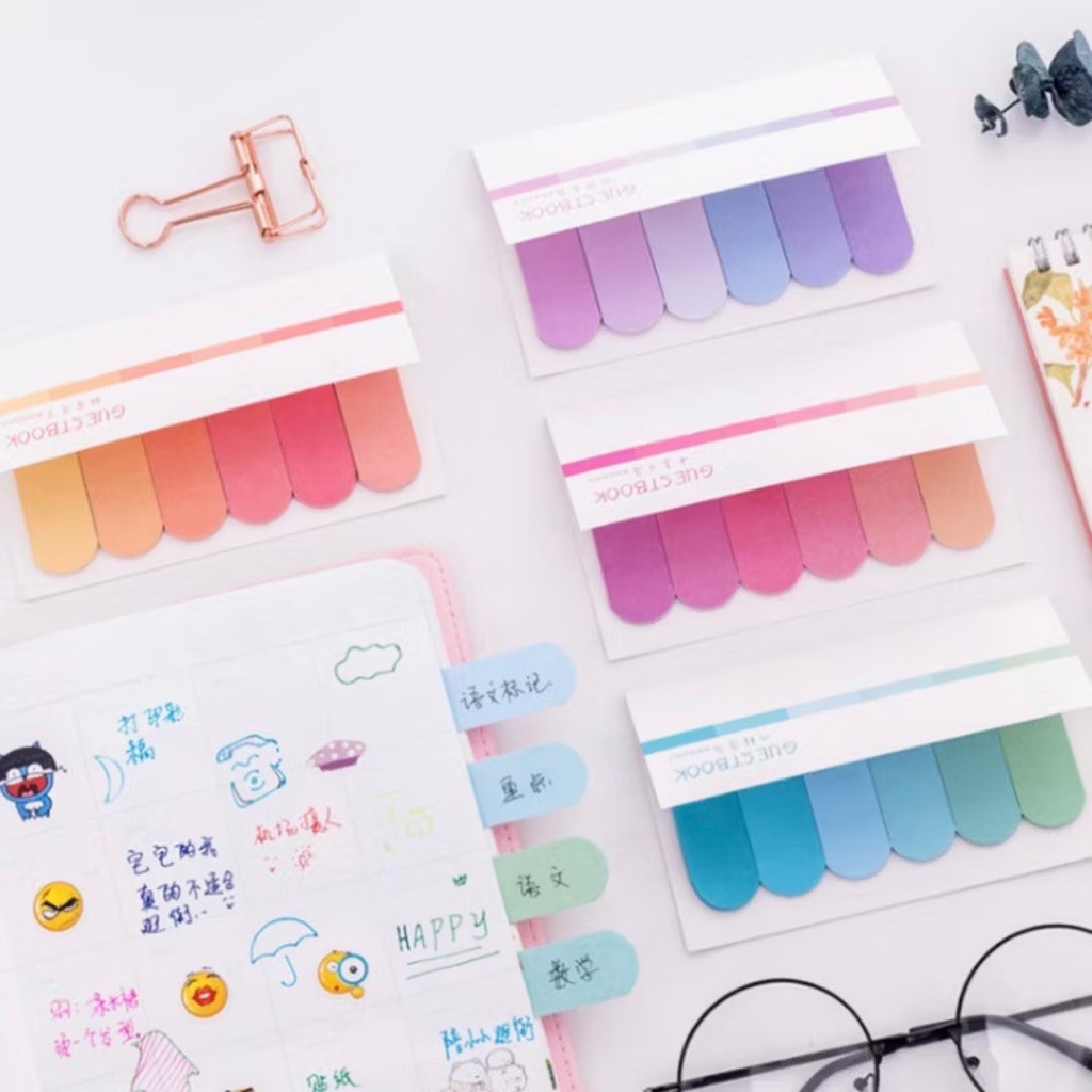 Label Sticky Notes / Memo Mini Stick Polos / Pembatas Kertas Aesthetic / Mini Sticky Notes / Penanda