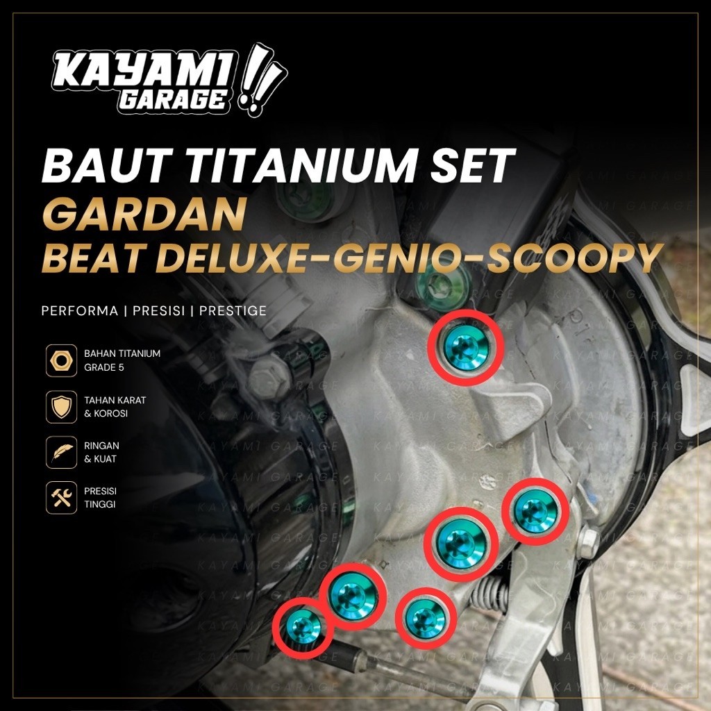 Baut Titanium set gardan beat deluxe.genio.scopy