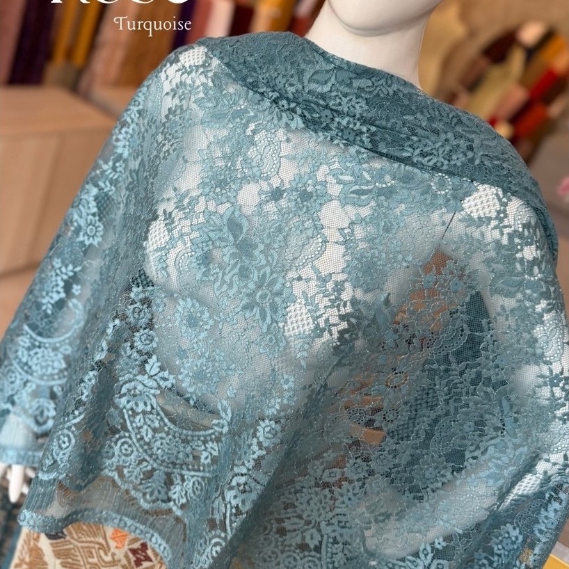 Brokat Semi prancis Sare lace oute line / kain kebaya semi prancis dahlia