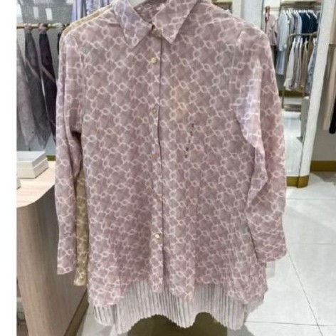 Monogram pleated shirt  pennyrose xl
