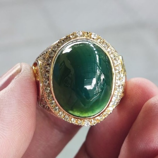 ring cincin Batu bacan doko majiko bahan coklat kristal