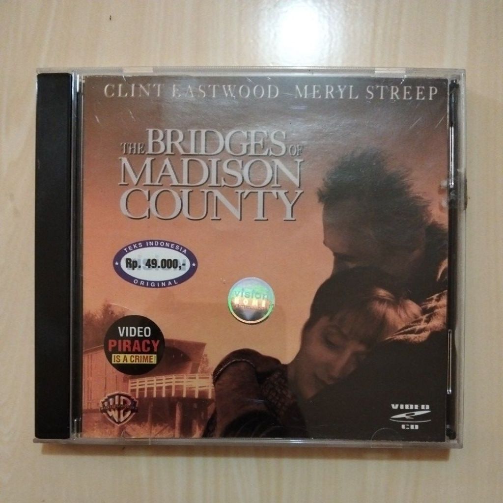 THE BRIDGES OF MADISON COUNTY - Clint Eastwood - Meryl Streep - 2 Disc Original VCD - Bekas Murah Or