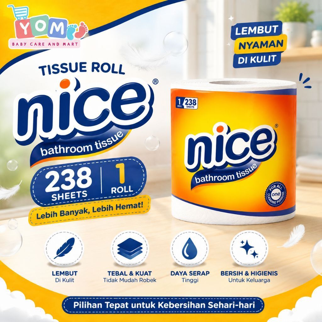 Nice Bathroom Tissue 238Sheets 1Roll | Tissue roll Nice