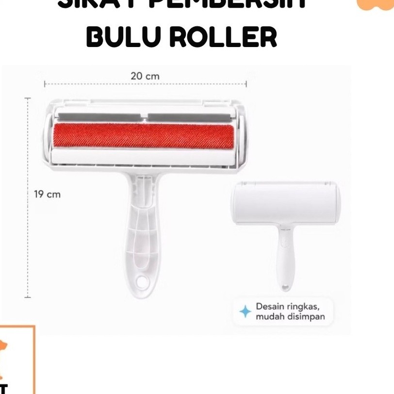 Sikat pembersih buku roller portable