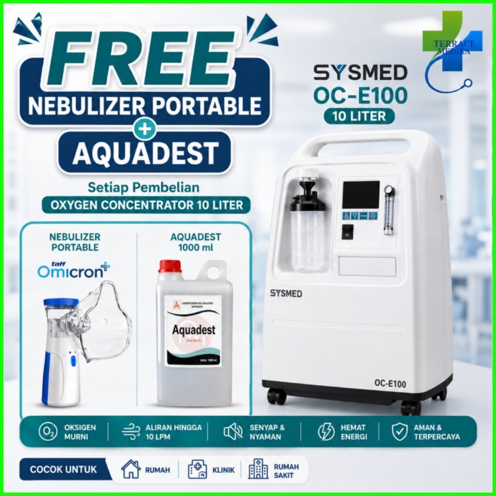 Oxygen Concentrator Sysmed OC-E100 10 LPM / Oksigen Konsentrator 10L atau 10 Liter / Oxygen Concentr