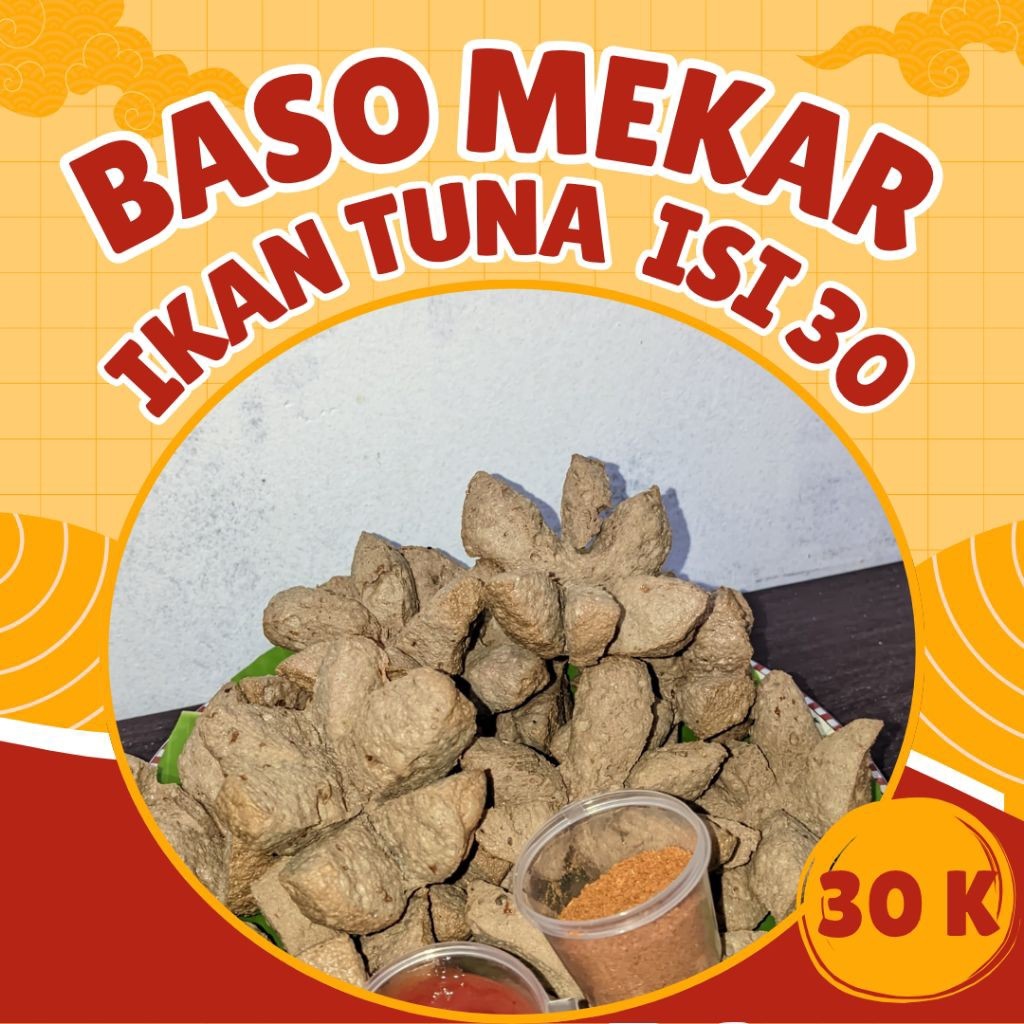 Bakso Goreng Mekar Mentah, isi 30 biji Rasa ikan tuna