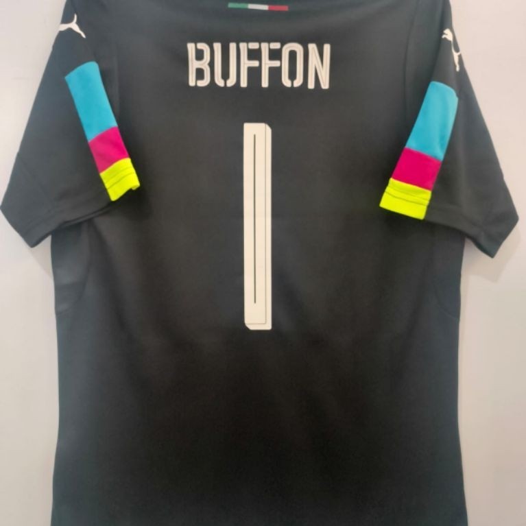 jersey baju bola retro azuri kiper buffon sport casual