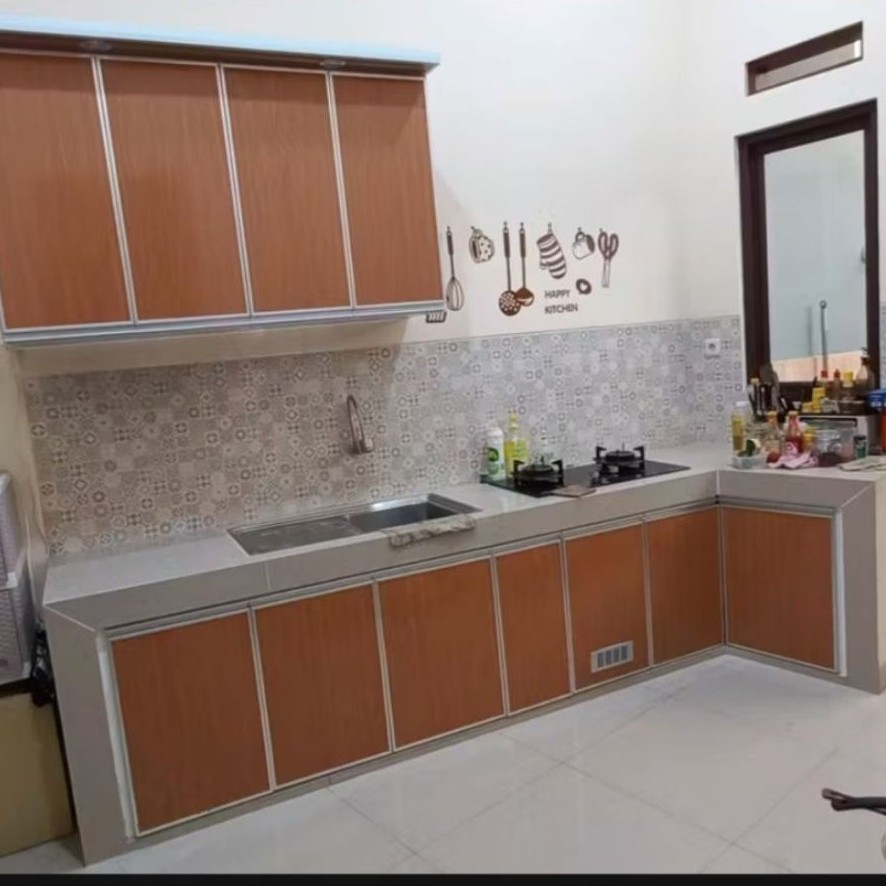 Kitchen Set Aluminium Harga Permeter, Kitchen Set Almini Minimalis Custom, Kitchen Set, Lemari Dapur