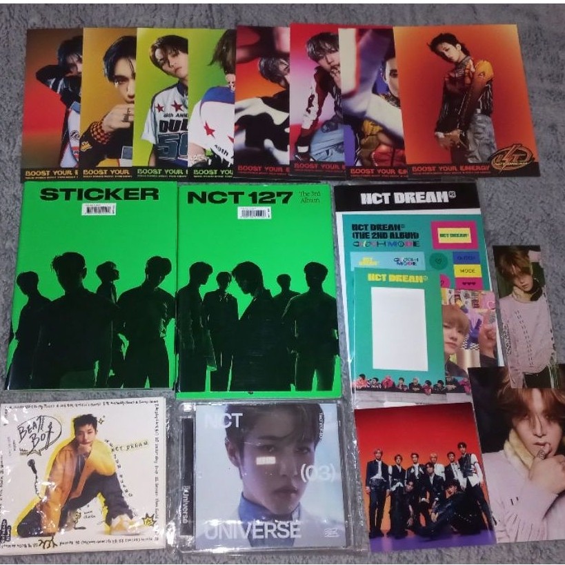 ALBUM DIGIPACK MD POSTCARD NCT YUTA MARK JAEMIN RENJUN CHENLE JISUNG STICKY UNIVERSE BEATBOX