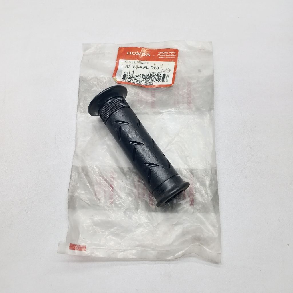 53166-KFL-D20 HAND GRIP HANDFAT KARET STANG SETIR KIRI SUPRA x 125 KARISMA KHARISMA ORIGINAL ASLI