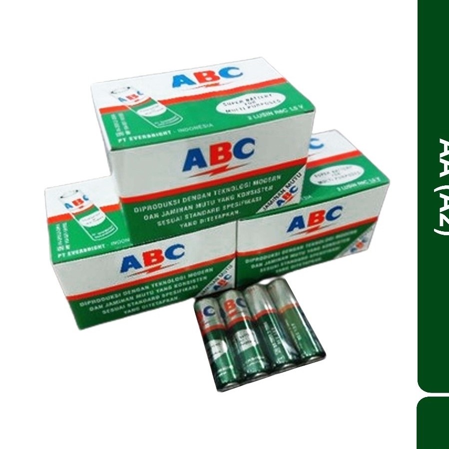 BATU BATRE ABC HIJAU / BATU BATRE AA / BATU BATERAI A2 / BATRE JAM ABC