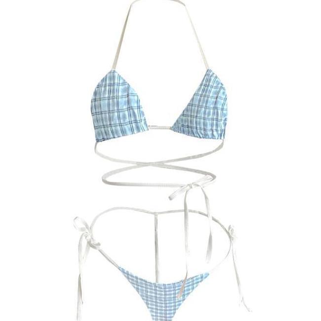 Murah Dv222 >> Lingerie Wanita Set Transparan Motif Tali Bra G String Bikin Malan B022 Tidur Bh