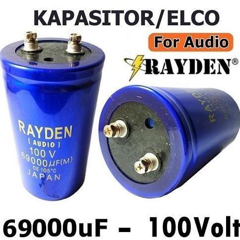 Capacitor Elco 69000Uf 100V Kapasitor Elko Audio - 69000Uf / 100V 69.000 Mikro 100 Volt 69000/100