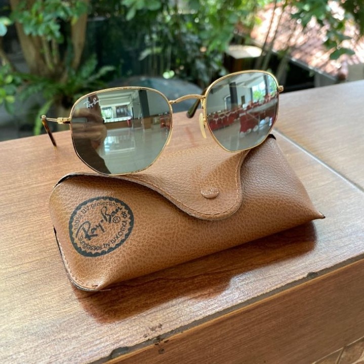 kacamata ray-ban rb 3548-N 001/30 sz 54 kaca mirror