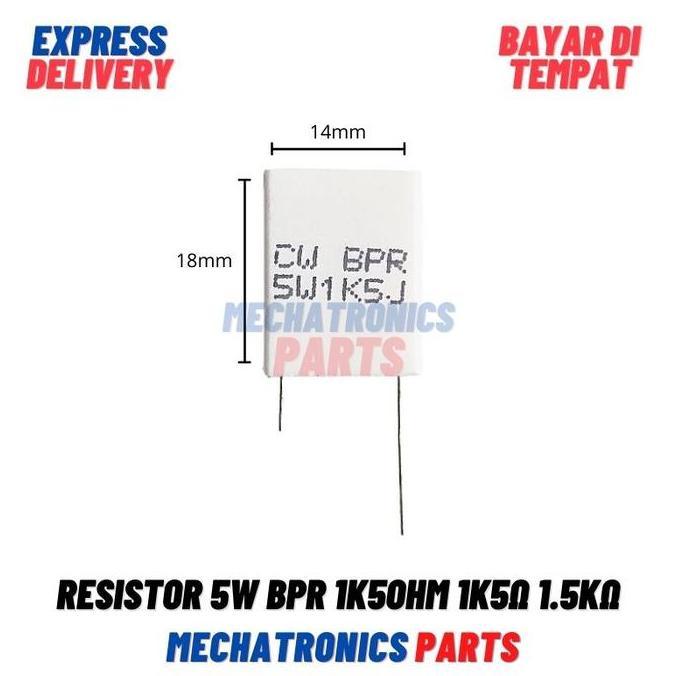 Resistor 5W Bpr 1K5Ohm 1K5 1.5K