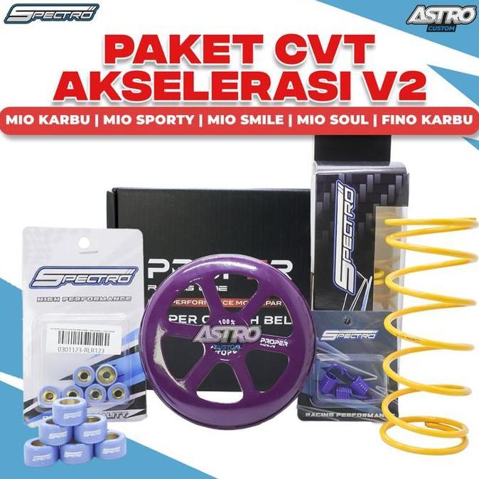 NEW Upgrade CVT V2 Mio Karbu Smile Sporty Fino Soul Karbu Mangkok Ganda Anti Gredeg proper Racing Li