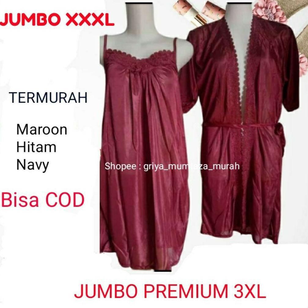 Flash Sale Baju Tidur Kimono Wanita Jumbo 3Xl Ld 120Cm - Kimono Sexy Lingerie - Piyama Tidur Jumbo