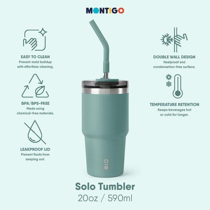 Montigo | Tumbler Solo Collection 20oz - 590ml - Powder Sage