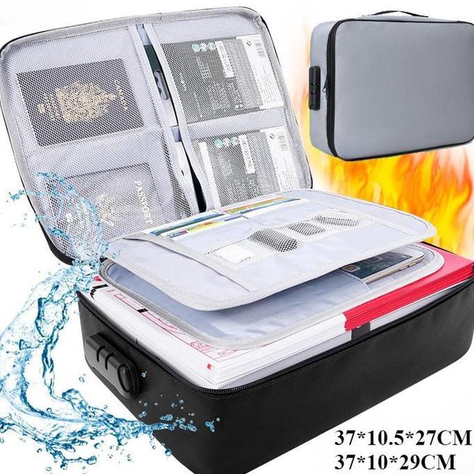 Vixplorn-Tas Penyimpanan Dokumen Tahan Air Tahan Api Folder File Folder Perjalanan Organisator Porta