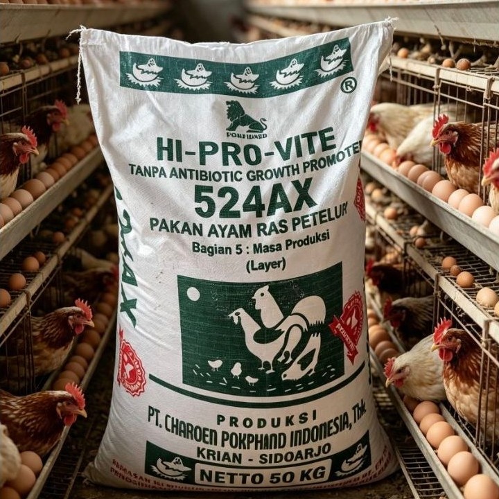 Pakan ayam petelur ras 524ax pelet ayam