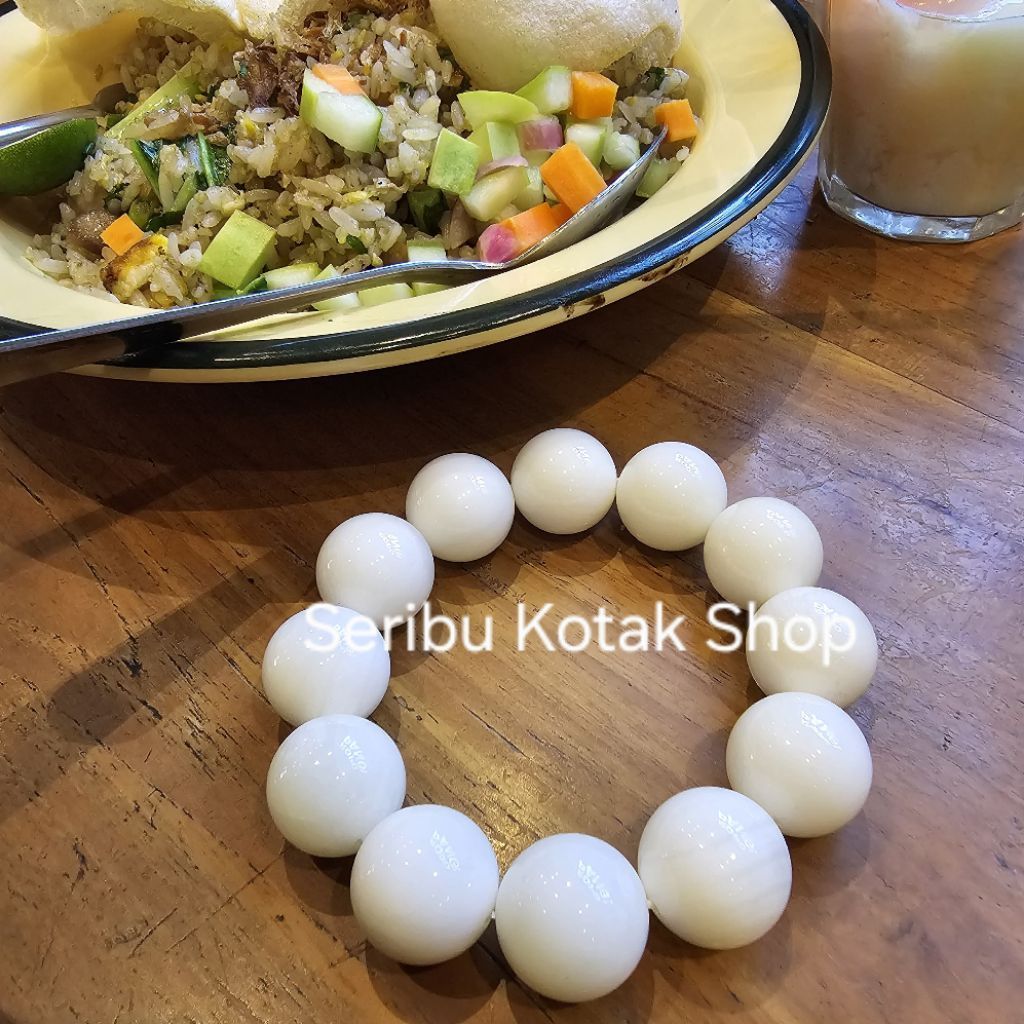 Gelang Kulit Kerang Putih Asli 18 MM