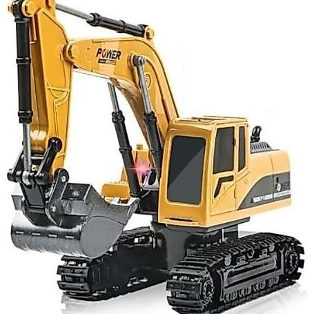 Rc maximum horsepower metal construction mainan mobil remote control excavator RC excavator metal sh