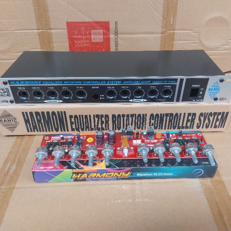 Kit Dan Box Equalizer 10 Channel Potensio Putar