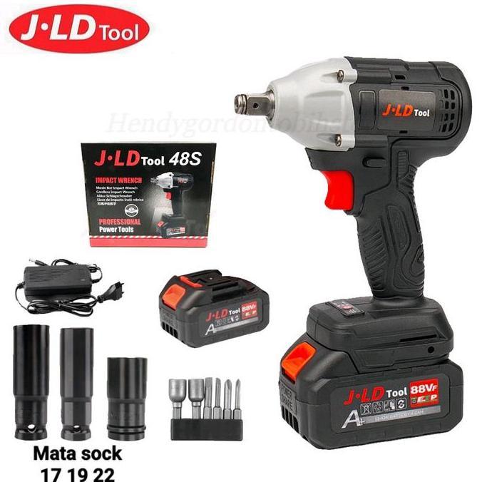 Sale Jld Cordless Impact Wrench 48S Brushless Impact Baterai 350N.M Impact Pembuka Baut 88Vf Impact 