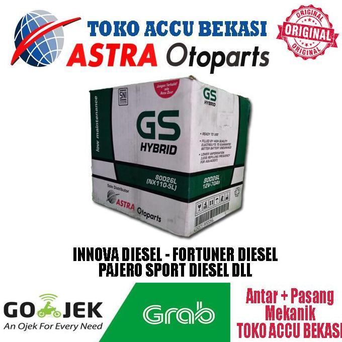 GS Astra HYBRID 80D26L Aki Mobil FORTUNER PAJERO INNOVA DIESEL
