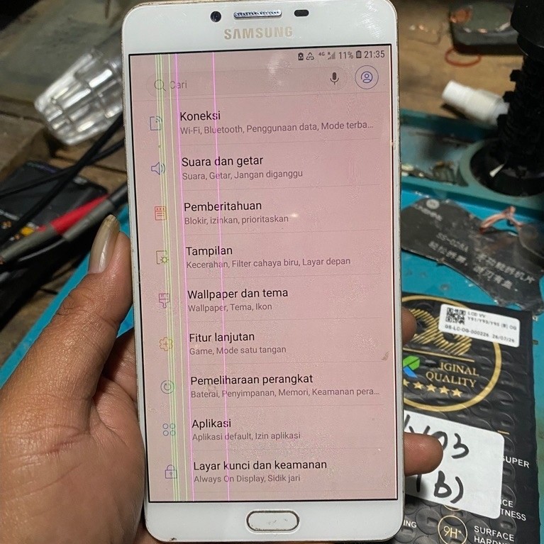 lcd samsung c9 pro ori copotan baca dekripsi