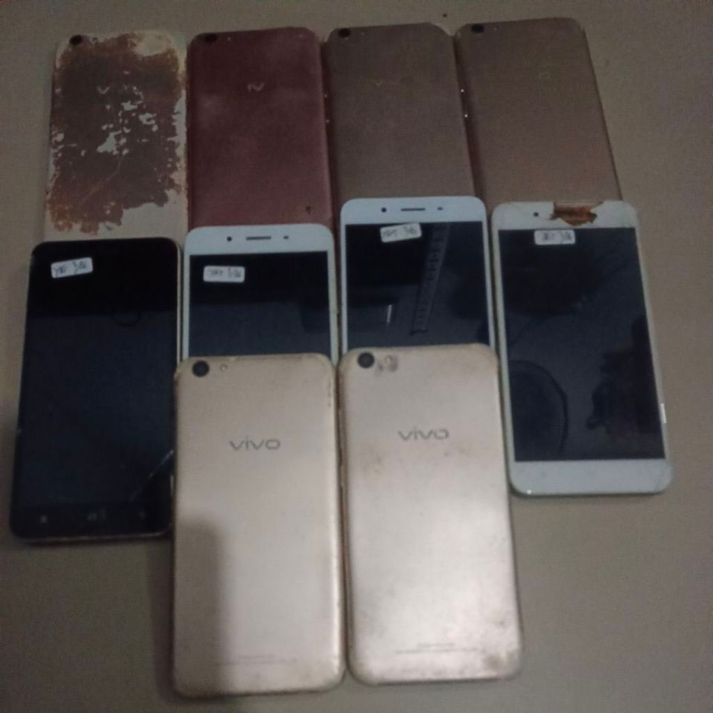 Jual mesin hp Vivo Y65 minus lcd kelengkapan unit mesin dijamin normal 95% pola dan pin tidak ada