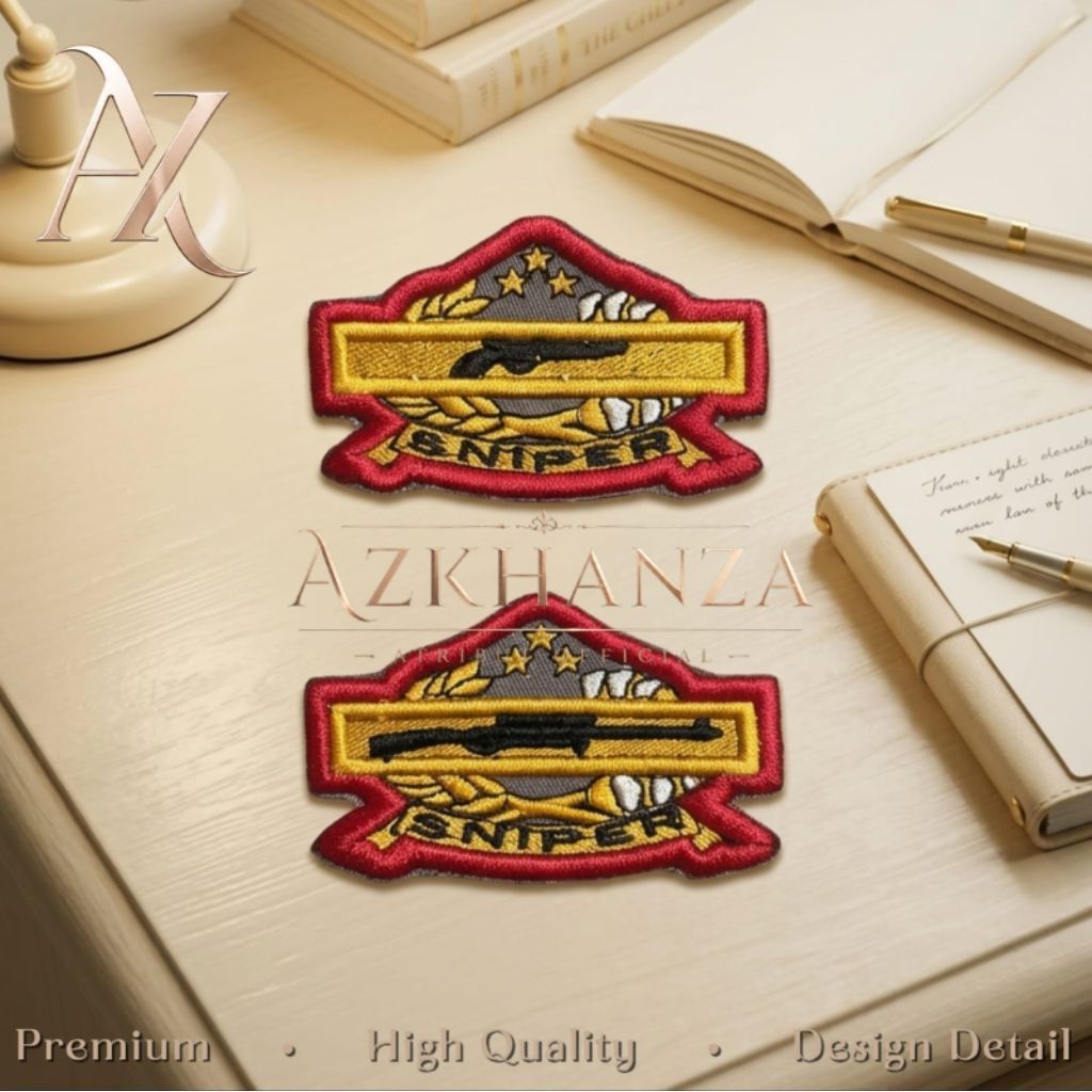 ATRIBUT PDL POLRI - PIN PDL SNIPER PANJANG - PIN PDL SNIPER PENDEK PREMIUM LUXURY