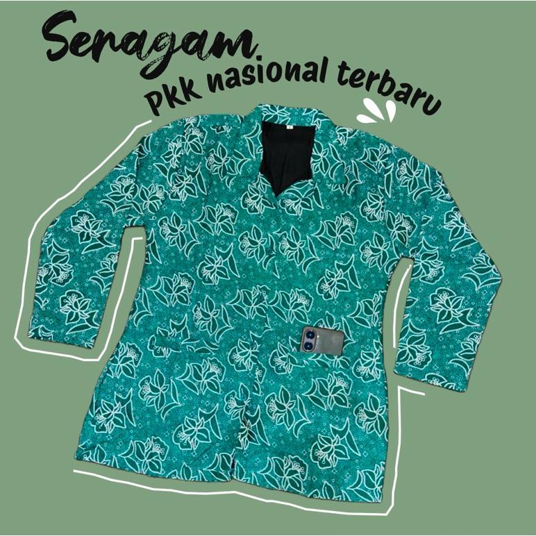 ORIGINAL SERAGAM BATIK PKK TERBARU /  BAJU PKK TERBARU / BATIK PKK TERBARU / SERAGAM PKK HIJAU TOSCA