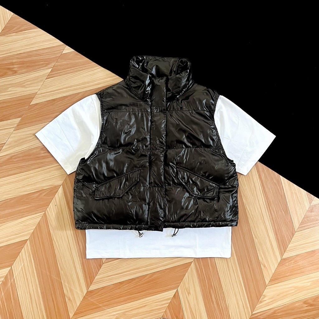 Jacket Rompi H&M Glossy Crop Puffer Vest