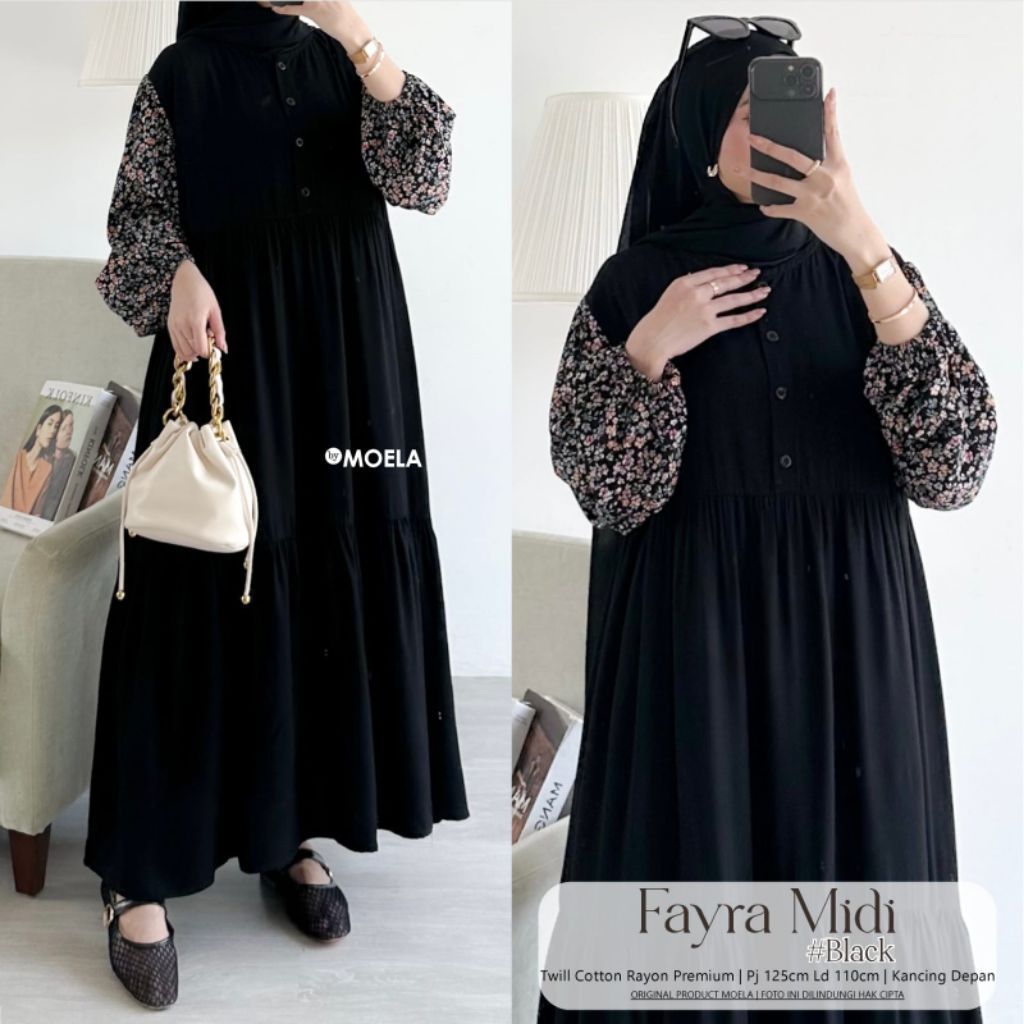 GAMIS DRESS MIDI MOELA KOMBINASI SIUNLI FALCIA DANMA FENRI SAHNA TRUFI FERMI FLEDA TIENA HAMNI SLOCI