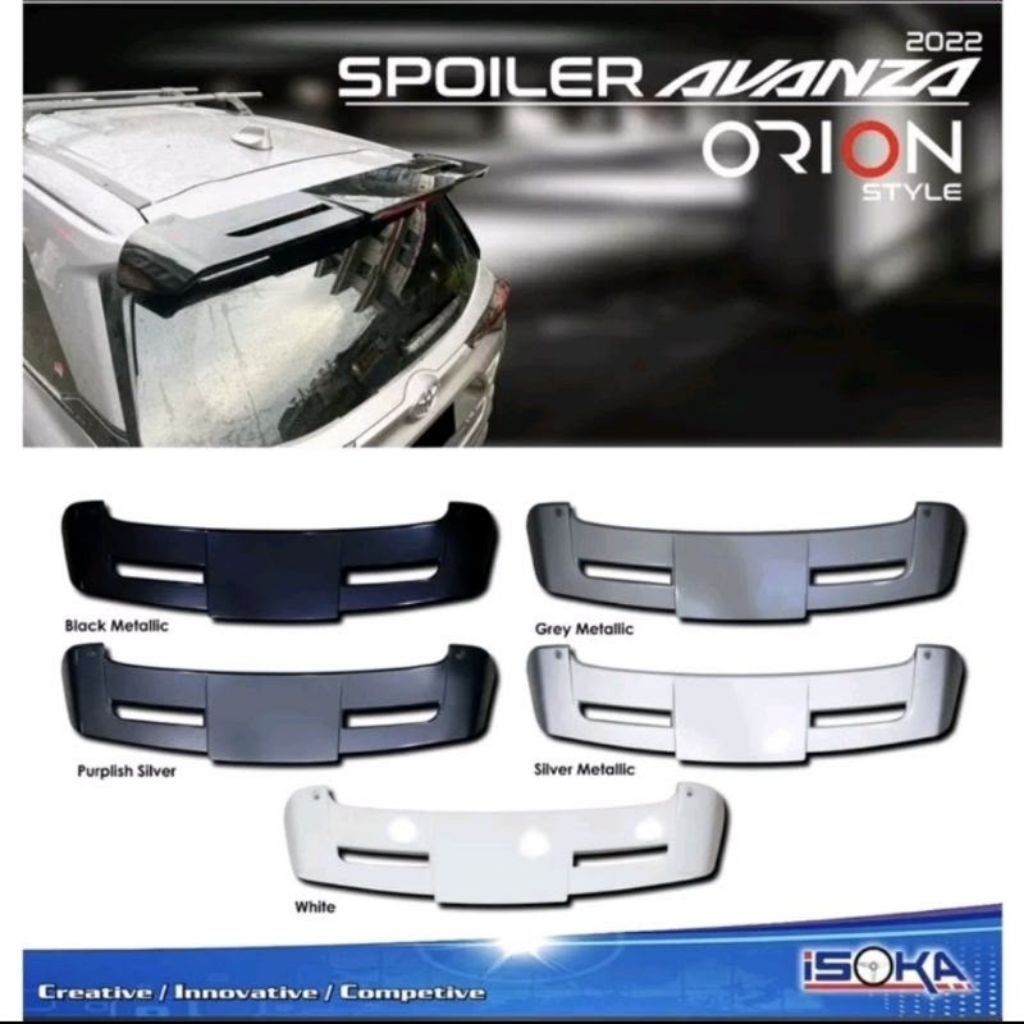 Spoiler Veloz Avanza Xenia 2022 + Lampu / spoiler Avanza Xenia 2022 / Spoiler Veloz 2022
