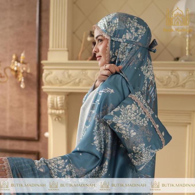 Sendpray- Butik.Madinah Mukena Desa Rania Silk 2In1 Renda Meh Jumbo