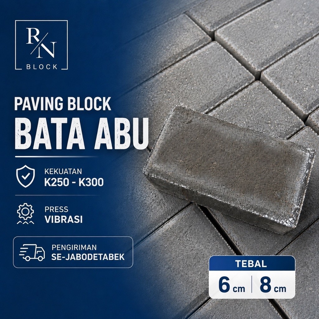 Paving Block Bata Abu | Konblock Vibrasi
