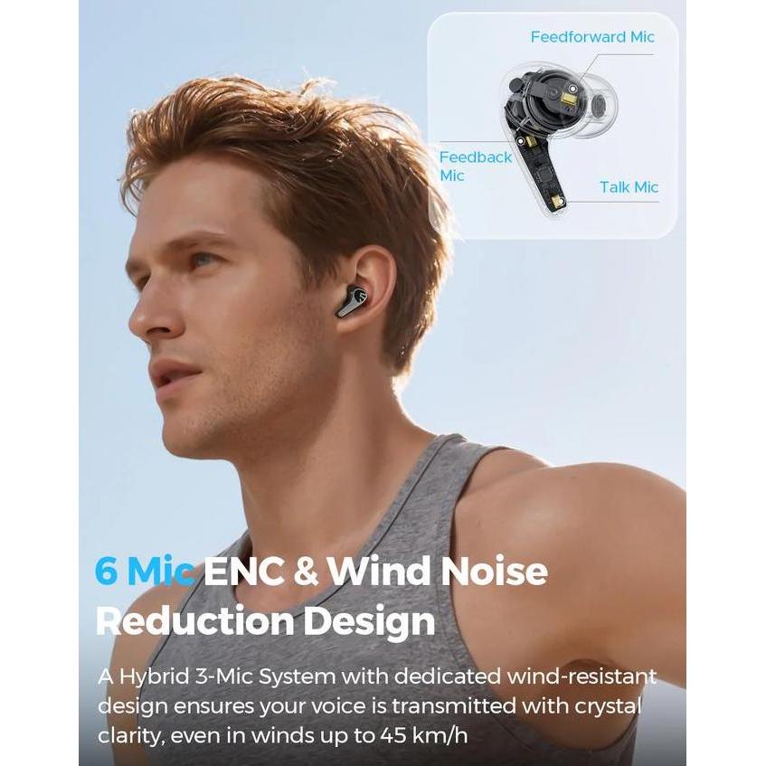 Soundkita- Soundpeats C30 True Wireless Powerful 52Db Hybrid Anc With Transparency Mode