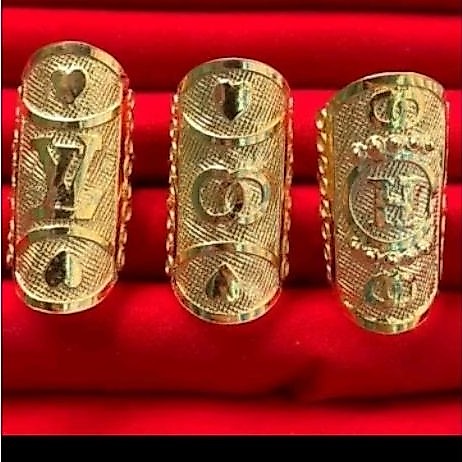 Cincin plat 2 suku lapis emas