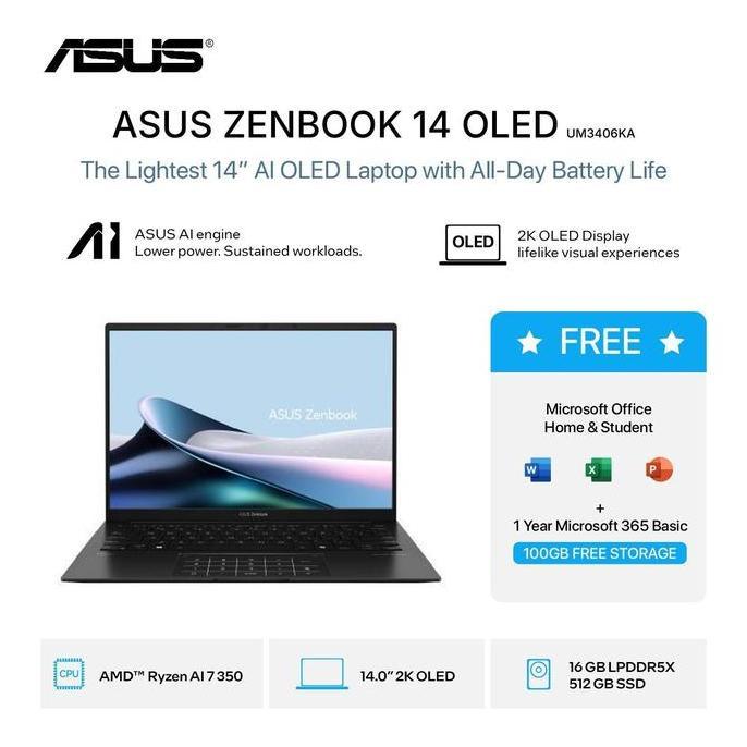 angelabindasma_ - asus zenbook 14 oled um3406ka ryzen ai 7 350 16gb 512gb w11+ohs+m365b 14.0 2k