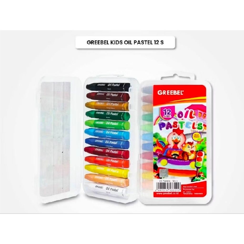 GREEBEL CRAYON OIL PASTEL / GREEBEL CRAYON PP 12C / CRAYON GREEBEL 12 HALAL EDITION / CRAYON PP 12 C