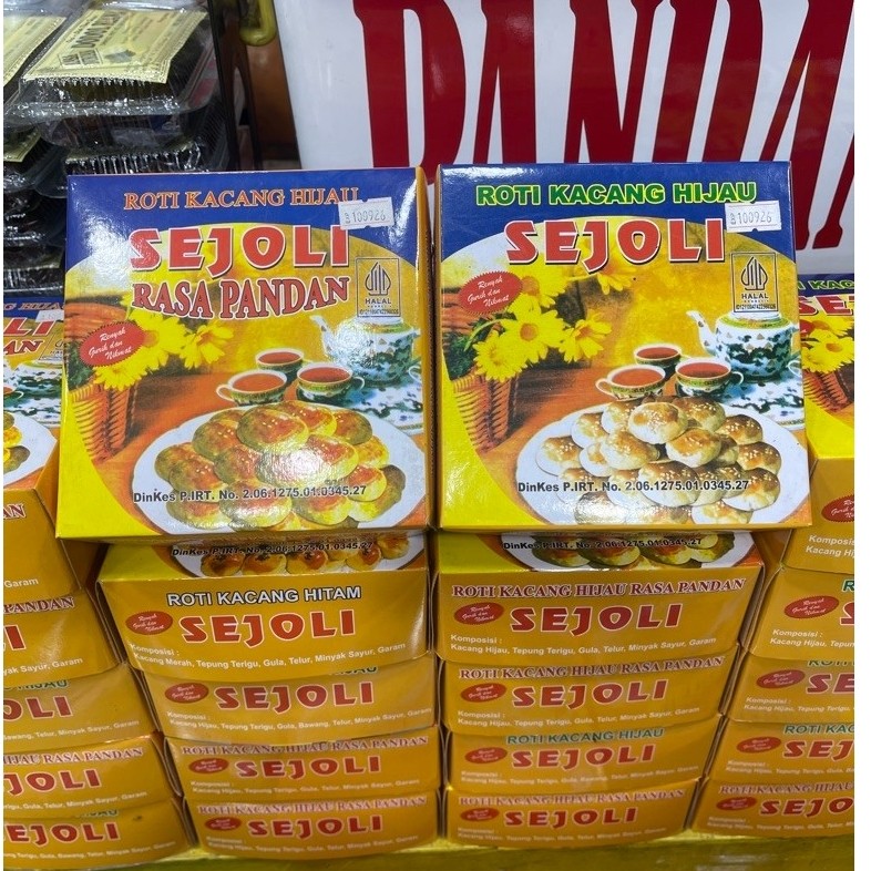 Roti Kacang Sejoli Rasa Kacang Hijau dan Pandan