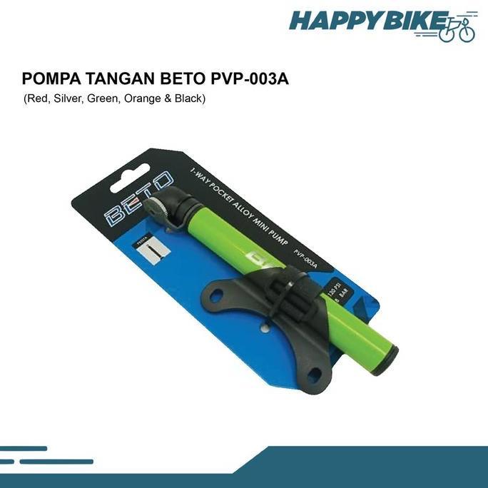 Promo BETO Pompa Ban Sepeda Lipat Road Bike MTB PVP-003A 120psi Pompa Tangan Mini Diskon